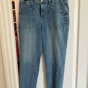 Express Light Blue Straight Leg Jeans